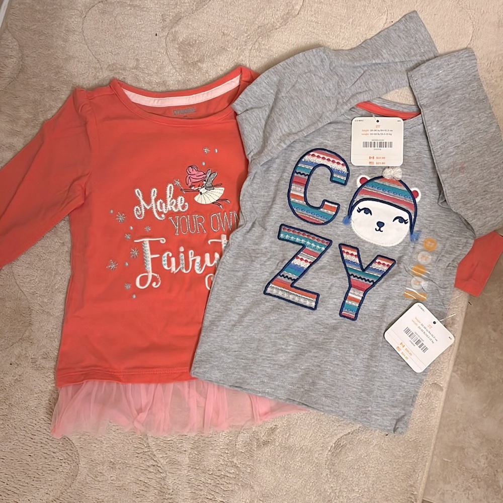 NWT - Gymboree Size 2T Long Sleeve Tees